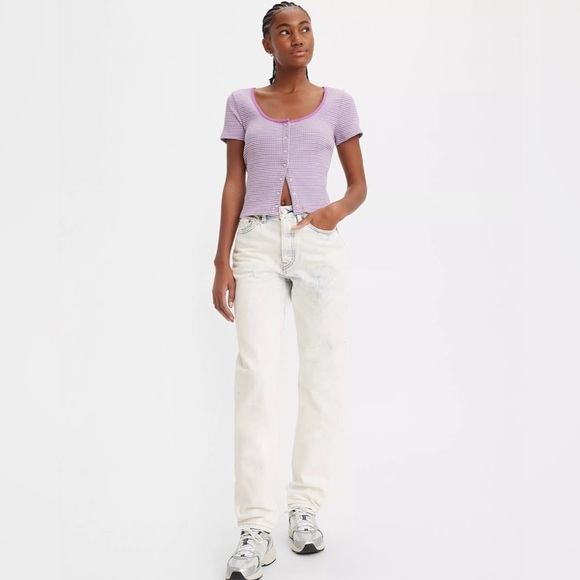 Levi’s 501 ‘81 High Rise Tapered Mom Jean in Erikka's Pic Light Wash Size 25 - Picture 2 of 16